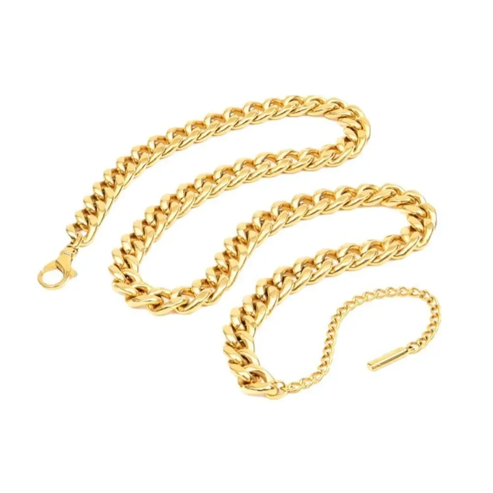 DOLCE & GABBANA Gold-Tone Miami Cuban Chain Belt  |Size: 39”|
